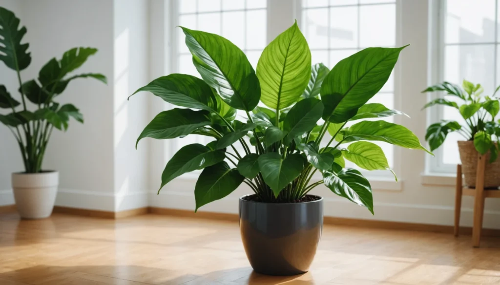 plante verte avec grandes feuilles