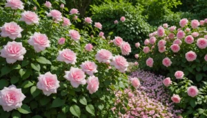 vivace à fleurs roses